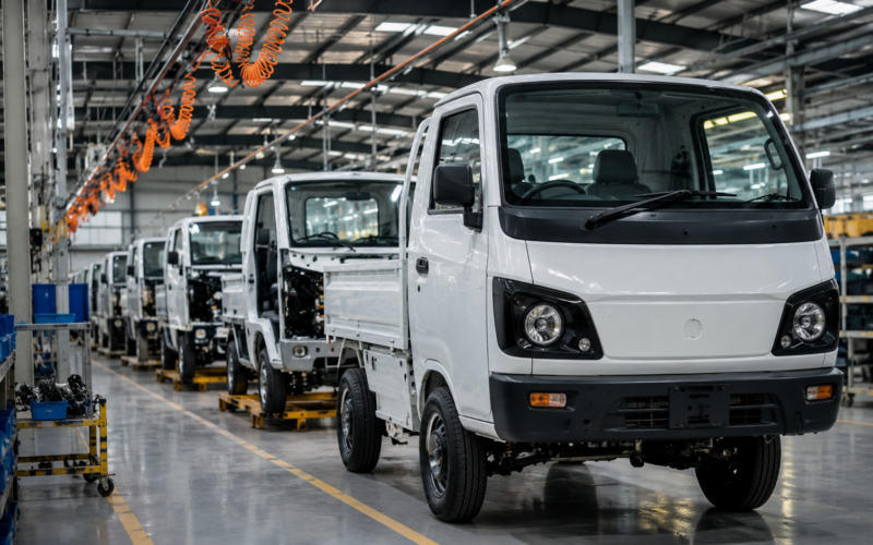 Euler Motors’ new Palwal manufacturing capacity can produce up to 24,000 electric four-wheelers annually, strengthening its electric cargo vehicle expansion after FY26 revenue doubled to ₹402 crore and raising the stakes in India’s fast-growing commercial EV market. Representative image.