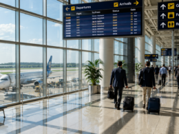 GMR Airports’ Q1 FY27 earnings growth outpaced passenger traffic, highlighting stronger airport monetisation as the company expands its network and evaluates new funding for growth and refinancing. Representative image.