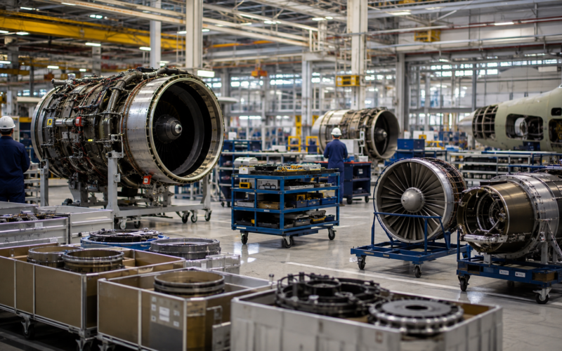 Honeywell Aerospace shares plunged after its 2026 outlook cut exposed supply-chain bottlenecks constraining Boeing, Airbus and higher-margin aftermarket growth despite strong aerospace demand. Representative image.