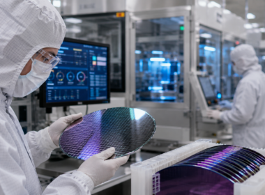 IQE plc manufactures advanced compound-semiconductor wafers used in artificial intelligence data centres, optical communications, defence, satellites, smartphones, automotive sensors and power electronics. Representative image.