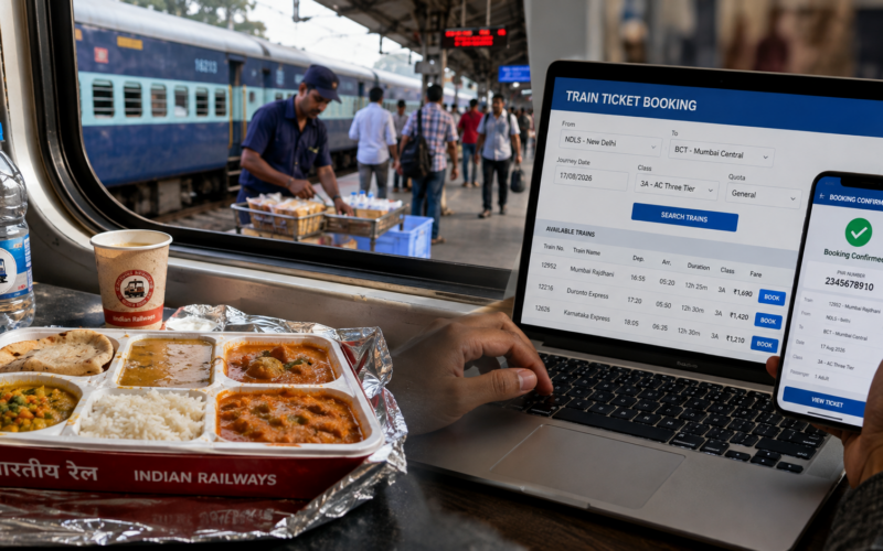 Indian Railway Catering and Tourism Corporation Limited (IRTC) reported strong Q1 FY27 revenue growth led by catering, but weaker EBITDA and a sharp margin contraction highlighted pressure from sluggish internet-ticketing growth and higher technology costs. Representative image.
