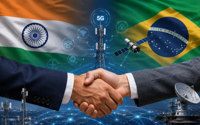 India-Brazil telecom cooperation expands across 5G, 6G, Open RAN, satellite connectivity, artificial intelligence and submarine cable infrastructure under a new bilateral ICT framework. Representative image.