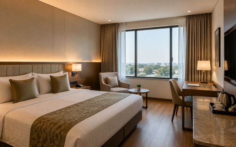 Kamat Hotels has opened a 50-room IRA by Orchid property in Bhavnagar as its portfolio expands beyond 1,950 rooms, adding capacity while Q1 FY27 profit more than doubled and group occupancy improved to 66%. Representative image.