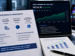 Light & Wonder shares rose 5.27% to A$124.30 after Q2 2026 results showed stronger earnings, expanding margins and accelerating cash generation, while the company maintained its full-year outlook and deleveraging target. Representative image.