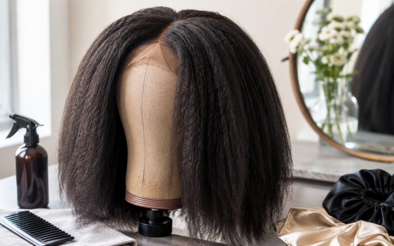 Luvme Hair’s focus on kinky straight wig care highlights how proper moisture, gentle detangling and storage can help preserve human-hair wig texture and longevity, while strengthening customer satisfaction in the growing premium wig market. Representative image.