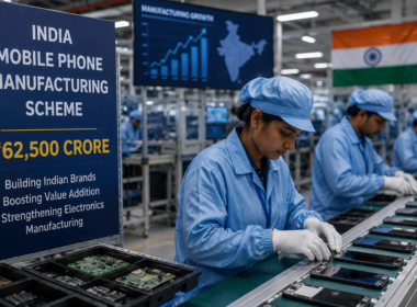 India’s ₹62,500-crore Mobile Phone Manufacturing Scheme aims to push the country beyond smartphone assembly into deeper electronics manufacturing, higher domestic value addition and a broader production base that could include expanded Apple and Google-linked manufacturing. Representative image.
