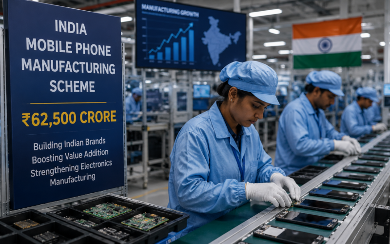 India’s ₹62,500-crore Mobile Phone Manufacturing Scheme aims to push the country beyond smartphone assembly into deeper electronics manufacturing, higher domestic value addition and a broader production base that could include expanded Apple and Google-linked manufacturing. Representative image.