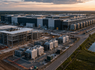 NVIDIA’s minority investment in Cloverleaf Infrastructure extends its AI strategy beyond chips into U.S. data-centre development, power, cooling and facility design for next-generation AI factories. Representative image.