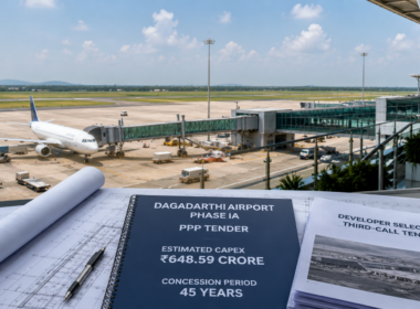 Andhra Pradesh Airports Development Corporation has restarted developer selection for Dagadarthi Airport through a third-call PPP tender, with Phase IA carrying estimated capex of ₹648.59 crore and a 45-year concession period. Representative image.