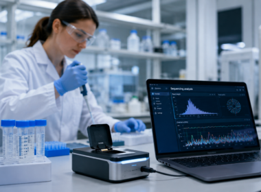 Oxford Nanopore Technologies’ portable DNA and RNA sequencing platform is expanding across genomics research, infectious-disease surveillance, pharmaceutical development and industrial biology. Representative image.