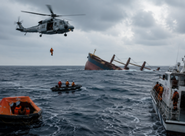 A major Bay of Bengal search-and-rescue operation is underway after Panama-flagged bulk carrier MV Ocean Winner sank about 240 nautical miles off Odisha’s Paradip coast, leaving 22 of 24 crew members missing. The vessel was carrying iron ore from India to Singapore. Representative image.