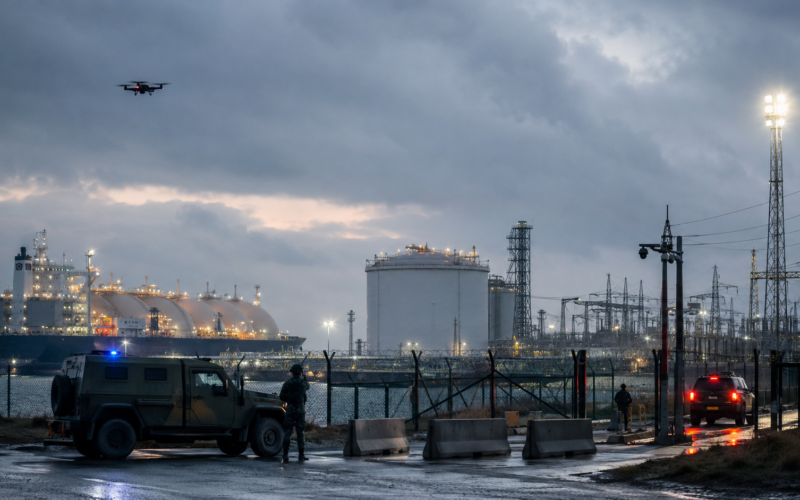 Poland and the Baltic states are strengthening protection around LNG terminals, dams, gas storage and power infrastructure amid warnings of a possible Russian false-flag drone operation designed to create uncertainty inside NATO. Representative image.