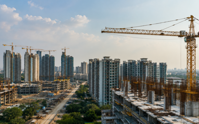 Prestige Estates Projects Limited plans two major Delhi-NCR residential launches in Noida and Gurugram, representing nearly 8 million square feet of development and about ₹6,800 crore in revenue potential. Representative image.