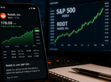 Reddit's 12.6% surge ahead of S&P 500 inclusion puts index buying, U.S. user growth and RDDT's premium valuation in investor focus. Representative image.