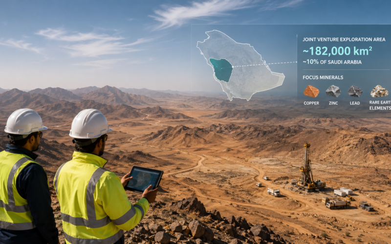 Saudi Aramco and Saudi Arabian Mining Company Ma'aden are expanding Saudi Arabia's critical-minerals ambitions through a new joint venture targeting copper, zinc, lead and rare earth exploration across about 182,000 square kilometres of the Kingdom's western interior. Representative image.