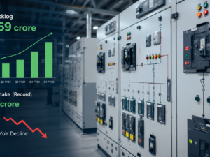 Schneider Electric Infrastructure’s order backlog reached ₹2,169 crore after a record ₹915 crore Q1 intake, even as net profit fell about 70% amid commodity-cost pressure and legacy-contract margin compression. Representative image.