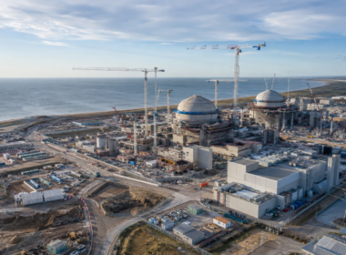 Coastal nuclear power plant construction site in the UK, illustrating how the £38.2bn Sizewell C Nuclear Project in Suffolk aims to deliver 3.2GW of low-carbon electricity by its 2039 operating baseline. Representative image.