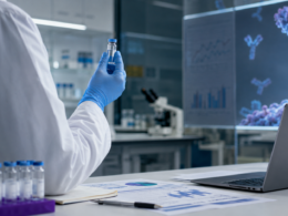 Biotech laboratory image illustrating Spero Therapeutics’ shift from Utebzi antibiotic approval to a royalty-funded SP001 immunology strategy. Representative image.