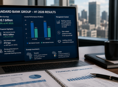 Standard Bank Group’s first-half headline earnings rose 10% to R26.1 billion as stronger fee, trading and corporate banking income offset tighter margins, while expanding lending and fresh investment in Tanzania and Angola shape its second-half growth outlook. Representative image.