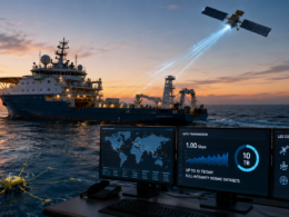 TGS is upgrading seismic data operations with Speedcast’s multi-LEO satellite connectivity, targeting faster ship-to-shore transfer of datasets as large as 10 terabytes per day at upload speeds of up to 1 Gbps. Representative image.