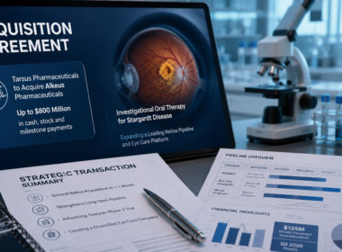 Tarsus Pharmaceuticals’ up to $800 million acquisition of Alkeus Pharmaceuticals adds a Stargardt disease candidate to its expanding retina pipeline, raising the stakes around integration, financing and future Phase 3 value creation. Representative image.