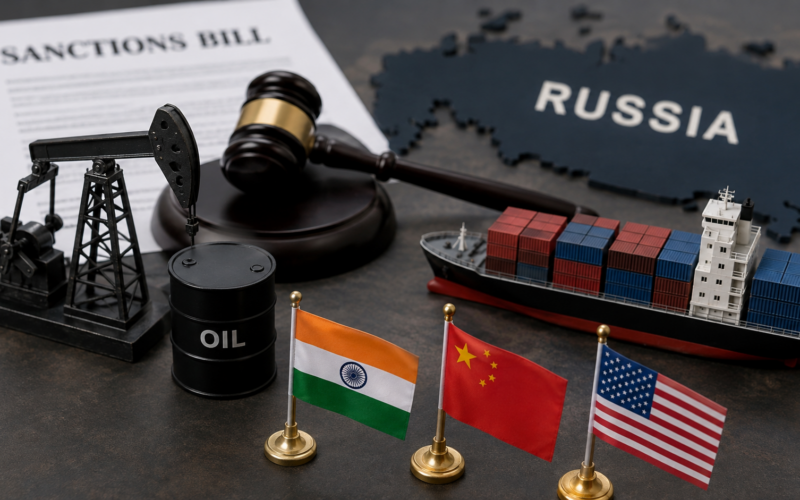 The United States Senate’s sweeping Russia sanctions bill could expose major Russian oil buyers including India and China to tariffs of up to 100%, putting energy trade, global shipping and economic ties with Washington under fresh pressure. Representative image.