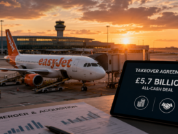 easyJet’s £5.7 billion all-cash takeover by Apollo Global Management puts the low-cost airline’s slot portfolio, holiday business and profit-recovery strategy at the centre of a major European aviation deal targeted for completion in Q1 2027. Representative image.