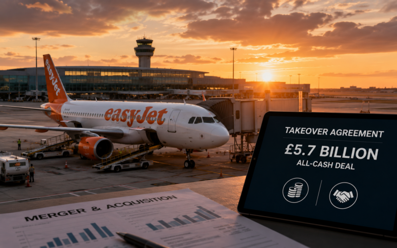 easyJet’s £5.7 billion all-cash takeover by Apollo Global Management puts the low-cost airline’s slot portfolio, holiday business and profit-recovery strategy at the centre of a major European aviation deal targeted for completion in Q1 2027. Representative image.