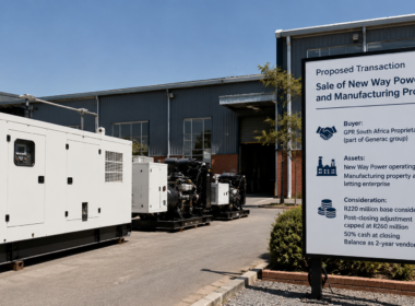 enX Group Limited is heading toward a shareholder vote on the proposed R220 million sale of New Way Power and its manufacturing property to GPR South Africa, with the transaction structure putting future cash realization and shareholder returns firmly in focus. Representative image.