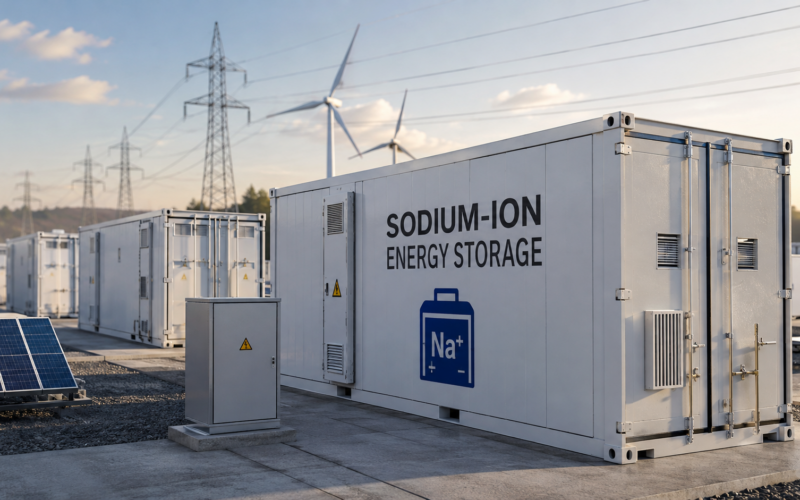 CATL’s 60 GWh sodium-ion battery agreement with Beijing HyperStrong Technology highlights the widening gap between large-scale energy storage commitments and near-term commercial shipments as sodium-ion technology moves toward deployment. Representative image.