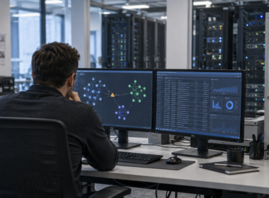 A generic cybersecurity testing workspace illustrates AI-agent sandboxing and oversight concerns surrounding Gemini. Representative image.