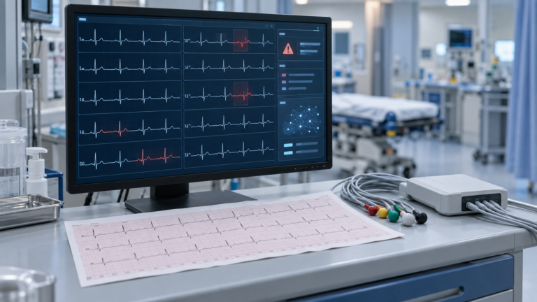 Powerful Medical’s STEMI AI ECG Model receives FDA De Novo authorization for software designed to flag potential heart attack patterns on standard 12-lead ECGs. Representative image.