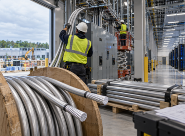 Prysmian electrical cables and Rio Tinto aluminium illustrate how Amazon is extending data-centre decarbonisation into construction materials and power infrastructure. Representative image.