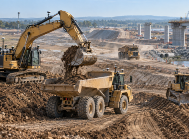 Autonomous excavators and AI-powered construction equipment are moving onto commercial jobsites as contractors test whether operatorless earthmoving can improve productivity, safety and equipment utilisation. Representative image.