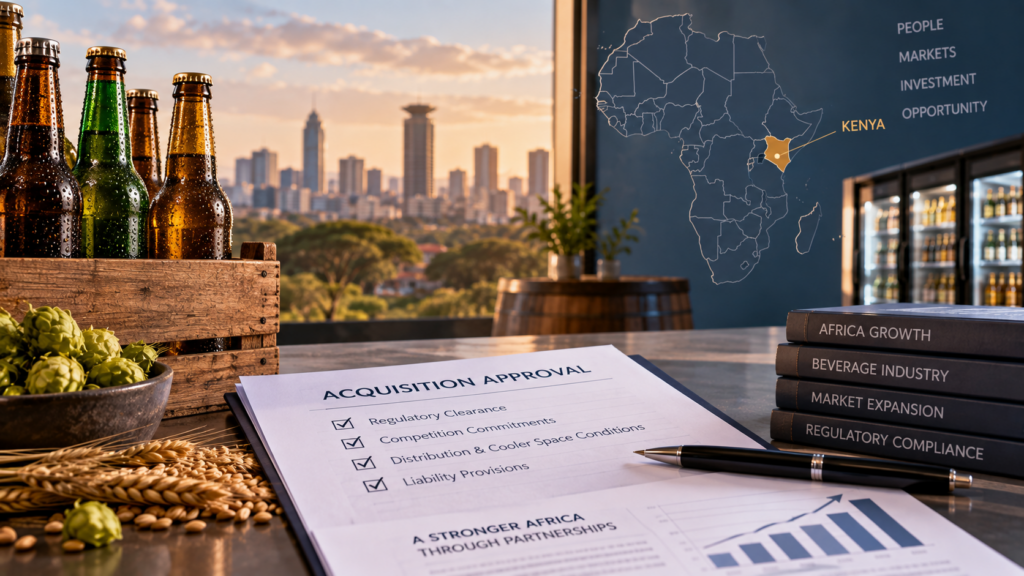 Beer production, beverage distribution and competition regulation come into focus as Kenya approves Asahi Group Holdings’ $2.3 billion acquisition of East African Breweries PLC, advancing Diageo’s African portfolio reshaping under regulatory conditions. Representative image.