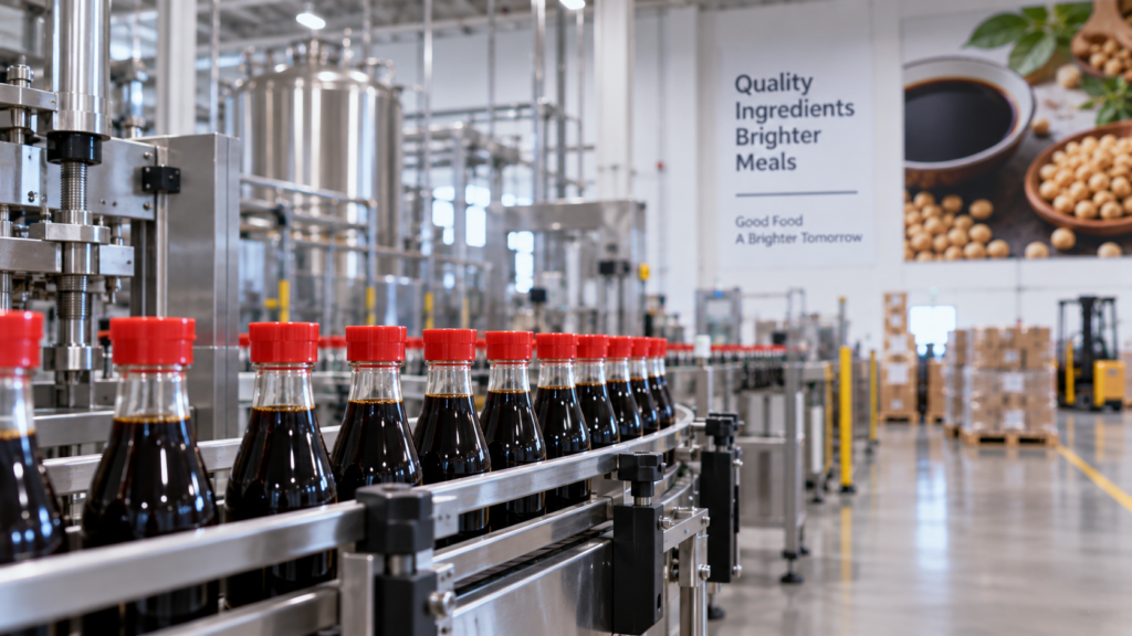 Kikkoman Corporation’s new $560 million Jefferson facility expands U.S. production capacity for soy sauce, teriyaki sauce and other seasonings as North American demand grows. Representative image.