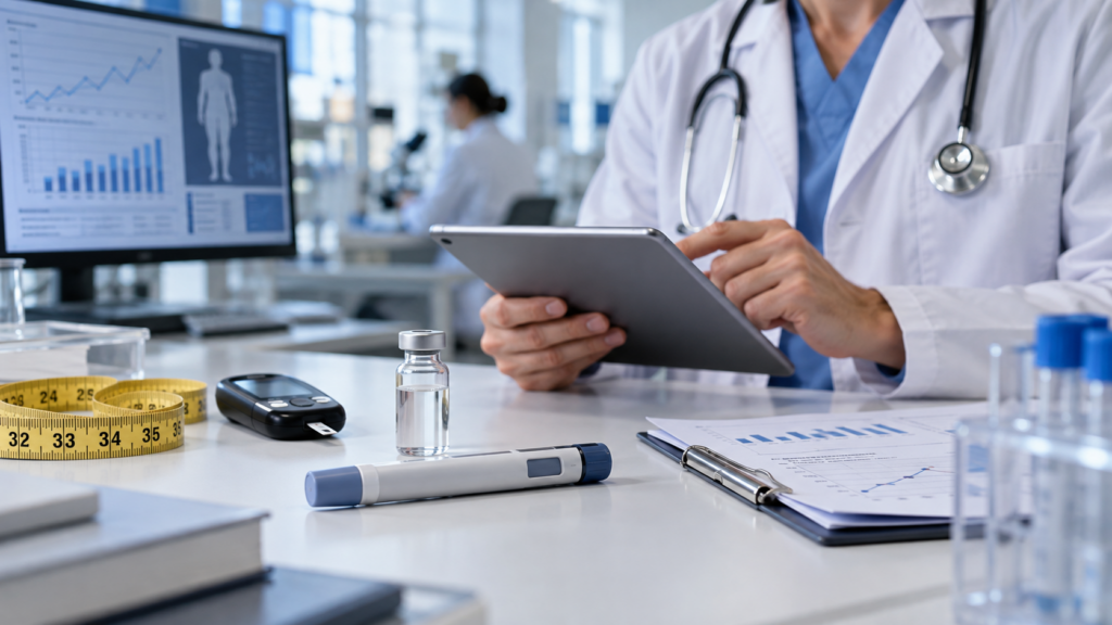 Roche’s experimental once-weekly obesity and diabetes drug enicepatide delivered 15.5% average weight loss and strong HbA1c reductions in a Phase II trial, strengthening its challenge in the fast-growing weight-loss drug market. Representative image.