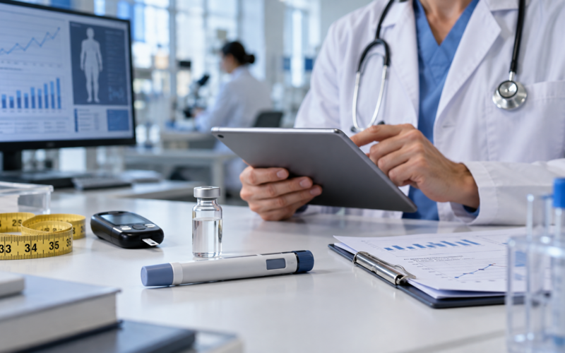 Roche’s experimental once-weekly obesity and diabetes drug enicepatide delivered 15.5% average weight loss and strong HbA1c reductions in a Phase II trial, strengthening its challenge in the fast-growing weight-loss drug market. Representative image.