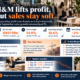 Business News Today infographic on H&M’s third-quarter 2026 results, showing operating profit of SEK6.04 billion, net sales of SEK57.19 billion, a 54% gross margin, a 10.6% operating margin and expected September sales growth of 1%, with highlights on cost control, inventory and market reaction.