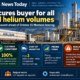 Helix Exploration infographic showing its Rudyard helium sales agreement extended through March 2027, a commitment for 100% of available production, three completed trailer sales and the October 15 Montana regulatory hearing.