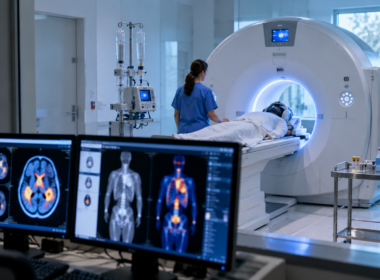 A PET/CT imaging suite highlights the radiopharmaceutical diagnostics opportunity behind GE HealthCare Technologies Inc.’s reported talks to acquire Sofie Biosciences, a deal that could deepen its oncology-imaging pipeline and FAP-targeted radiotracer strategy. Representative image.