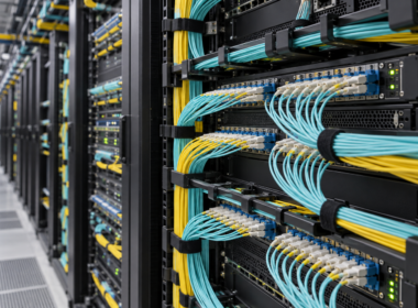 Artificial-intelligence data centres require increasingly dense optical-fibre networks to connect GPU clusters, switches and facilities, creating a new infrastructure opportunity for high-performance connectivity suppliers. Representative image.