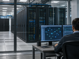 A generic private data center illustrates Cylake’s focus on cybersecurity for on-premises and private cloud environments. Representative image.
