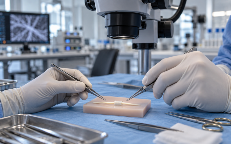 A generic nerve-repair training model illustrates the technology focus of Axogen’s planned acquisition of BioCircuit Technologies. Representative image.