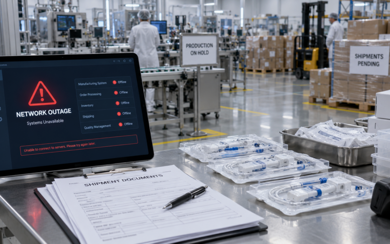 Boston Scientific warns its August cyberattack could hurt 2026 sales and adjusted profit after a network outage disrupted medical-device manufacturing, order processing and customer shipments. Representative image.