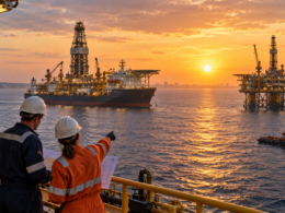 Offshore oil and gas crews work near deepwater exploration assets, illustrating QatarEnergy’s planned entry into Angola’s upstream sector through Blocks 8 and 22 alongside Shell and Sonangol Exploration and Production. Representative image.