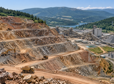 An open-pit copper and gold mining operation in a mountainous European landscape illustrates the critical minerals supply challenge behind Euro Sun Mining Inc.’s Rovina Valley project in Romania, as Europe seeks more domestic copper for renewable energy, power grids, electric vehicles, digital infrastructure, aerospace and defence. Representative image.