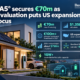 Infographic on 1KOMMA5° showing €70 million in new financing, a $1.35 billion valuation, planned Heartbeat AI investment and possible U.S. expansion.
