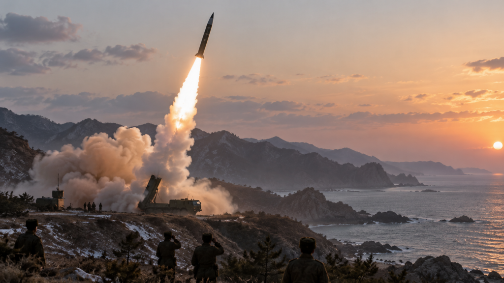 North Korea’s October 3 intermediate-range missile drill has renewed regional security concerns after Pyongyang claimed a 1,000-kilometre strike while South Korea tracked the ballistic missile at more than 700 kilometres. Representative image.
