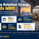 Infographic showing Malaysia Aviation Group’s planned acquisition of Sepang Aircraft Engineering, highlighting an undisclosed price, 2027 target completion, two added hangars with about 50,000 square metres of space, capacity for up to eight aircraft, and a strategy focused on third-party MRO growth.